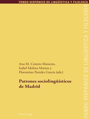 cover image of Patrones sociolingüísticos de Madrid